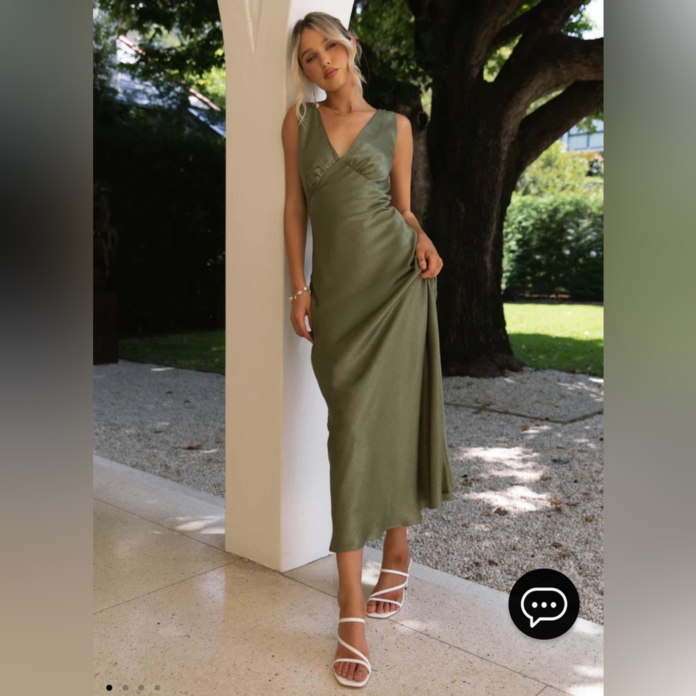 PEPPERMAYO - Loren Midi Dress, Khaki